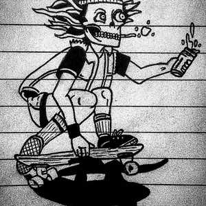 Skate Punk.                                                      #sketch #sketching #sketchtattoo #sketchbook #drawing #painting #followme #followforfollow #likeforlike #tattoo #oldschool #oldschooltattoo #traditionaltattoo #traditionaltattooit #original #blackandwhite #skate #skateboard 