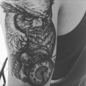 📍Guaymas Sonora 🇲🇽.                       🦅: Van Ink Tattoo.                            Owl tattoo
