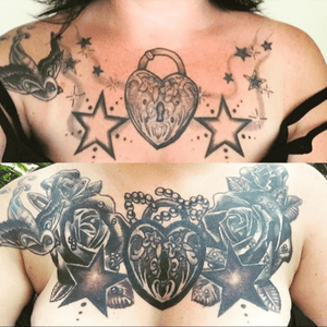  #chesttattoo #chickswithink #coverup 