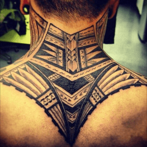 polynesian neck tattoos