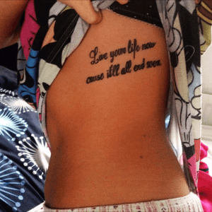  #tattooed #quote #life #live #ribs #oneofmany 