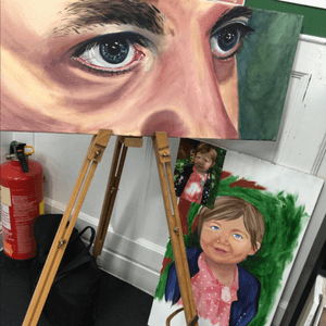 I'm hoping to complete these two images over the next few days......have so many ideas from the workshop I did last Sunday! #oilpainting #clairebraziertattoo