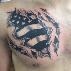 First tattoo #america #station1tattoo #tattooedhooligans #redemptiontattooaftercare