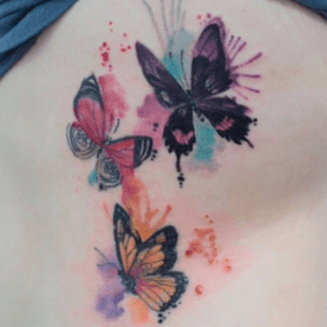 Watercolor butterflies . #butterflytattoo #Butterflies #watercolortattoo #watercolorbutterfly #aquarela #borboleta #dehtattoo