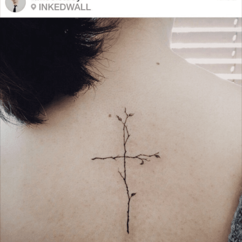 dainty cross tattoos