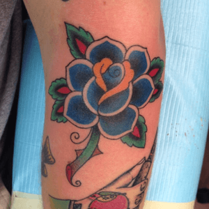 Got this done at Forged Tattoo! #traditionalrose #traditional 