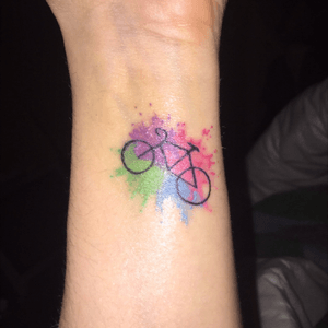 My first tatto!! #tatto #first #colorful 