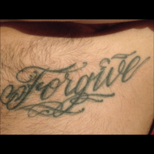 #forgive #blackinktattoo #cursive 