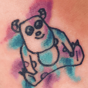My new sully "mom" tattoo while my dayghter has mike w tattoo.