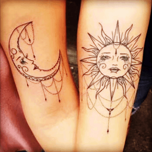 #creativetattoos #sun #moon #jewells #pretty #jewellery #tattoos #love #amazing #creative #imagination #perfect 