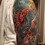 Final piece complete.  Work done by #RobKells at #KellticInk, Mohnton, PA #koi 