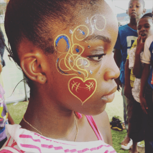 Some of my face painting @#facepainting #art #heart 