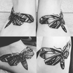 A moth finds her way using the moonlight and in its absence man made light. Her persistance to follow the light, trusting her instincts and intuition reminds us of our need to follow our inner voice in the dark hours of our life and that nothing is as we saw it bathed in sunlight... #feettattoos #moth #emotionaljourney #blackwork #linework #blackworktattoo #blackink #dots #dotwork 