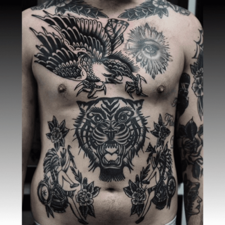 Japanese Tiger Tattoo Design Vector Stock Vector  Illustration of black  coloring 99549264