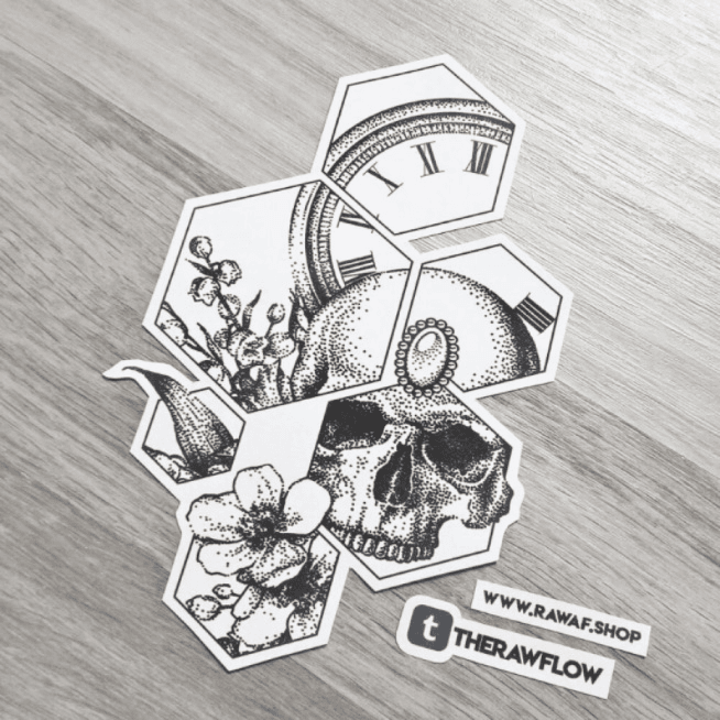 Skullclocktattoodesing  Skull tattoo design Tattoo drawings Clock  tattoo design