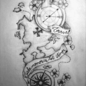 I love the idea of something like this, but i want to design it, just a little bit more! #dreamtattoo #travel #adventures 