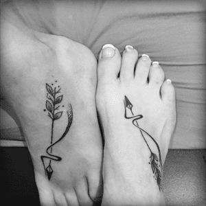Matching sagitarius tattoos with my 18 year old daughter. Her idea. So proud. 