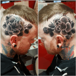 Head from last week #headtattoos #rosetattoos #neotrad #traditional #tattoo #tattoos #blackandgrey
