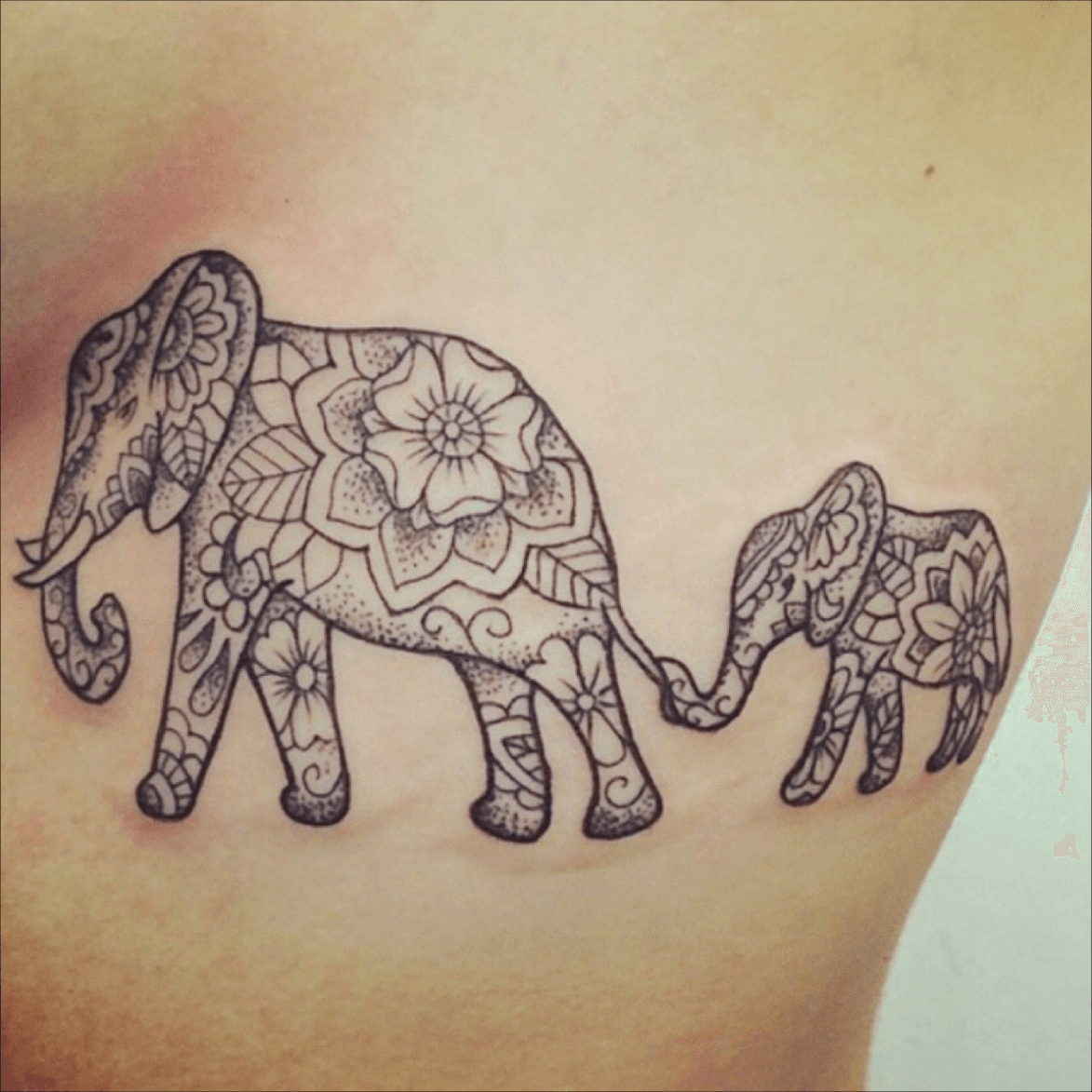 Tattoo uploaded by Tattoodo  Watercolor mother elephant and her baby by  Pfolkes IGpstrokestattoos elephant Pfolkes watercolor  Tattoodo