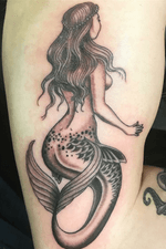 #mermaid #blackandgreytattoo 