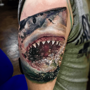 Shark portrait #tattoo 