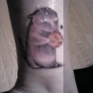 Zodiac rat on my ankle i got for my husband and my third tattoo #tufftito 