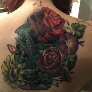Cover up done by Barham Williams at Loose Screw Tattoo in Richmond VA