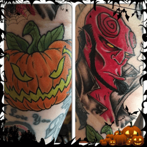 Pumpkin and Hellboy 