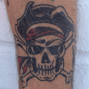 #pirate#skull#healedtattoo 