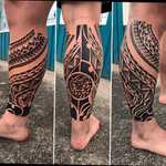 Start of my Polynesian Leg Sleeve. -Patrick Flynn, Rising Sparrow