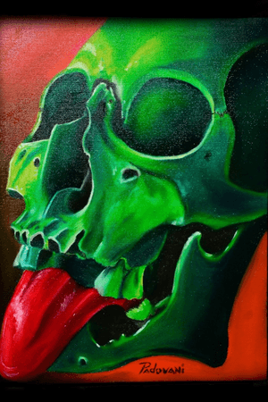 Skull - oil oon canvas -oleo sobre tela