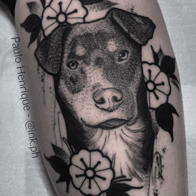 Black dog tattoo by Dani Ginzburg  Post 31448