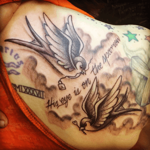A memorial peace for my grandma #sparrows #script by @henkeyink