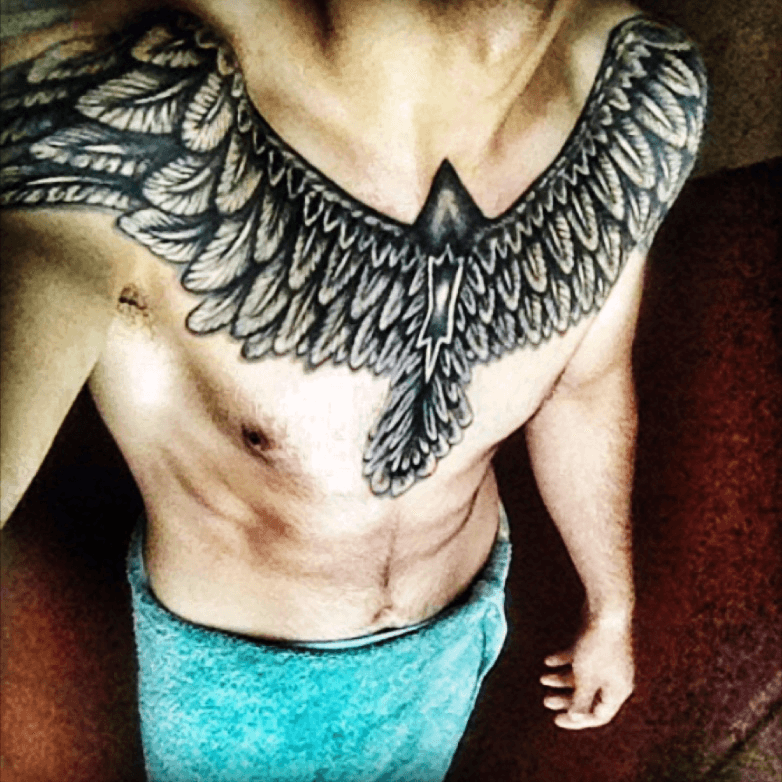 150 Divine Angel Wings Tattoos Ideas  Meanings  Tattoo Me Now  Chest  tattoo men Wings tattoo Chest tattoo wings