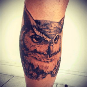 #owl#tattoo#realistic#Damon #blacknwhite #damontattoostudio#owltattoo