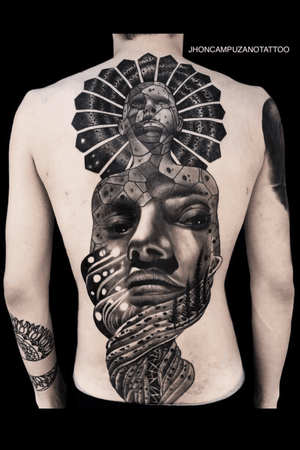 Beutifull back piece by @jhoncampuzanotattoo  