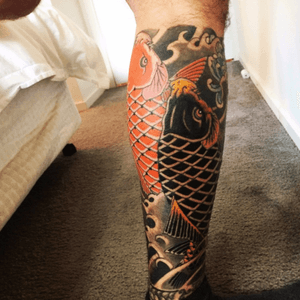 This is my #koi sock #sleeve completed earlier this year #japanese 