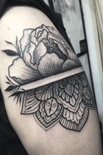 Done at Yama Tattoo Studio. #ornamental #ornamentaltattoo #blackandgrey #peony #mandala #mendhi #henna #tttism #topclasstattooing #black #femaletattooartist #ink #inked #yamatattoostudio #roma #italy 