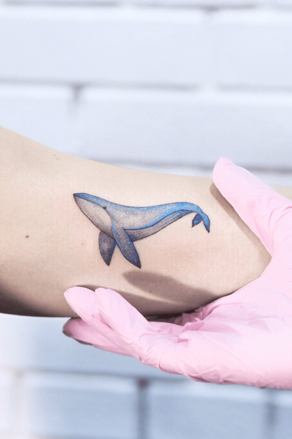 Floral blue whale tattoo  Tattoogridnet