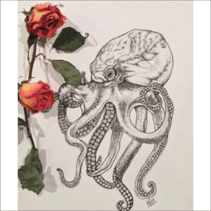 #tattooidea #octopus #blackwork #3D #sea 