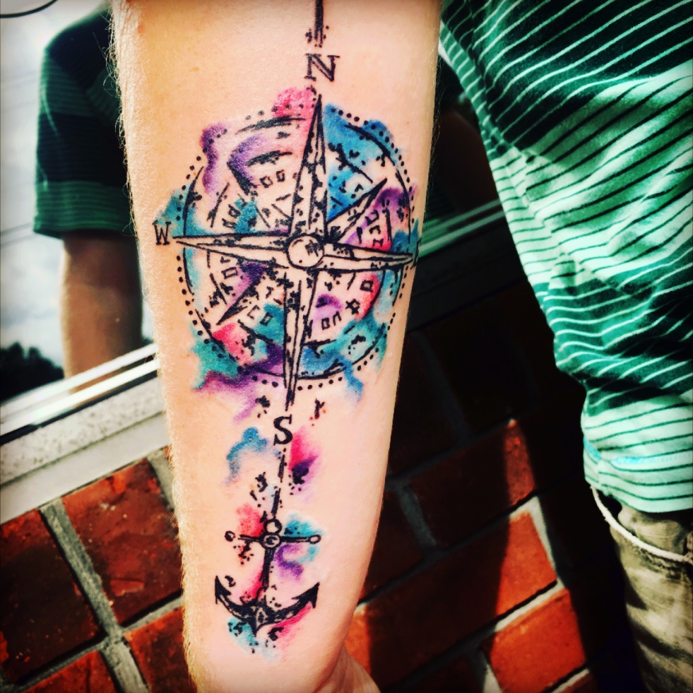 Watercolor Compass Tattoo Design For Men  Cool design Ideas  Fashion  Today  YouTube