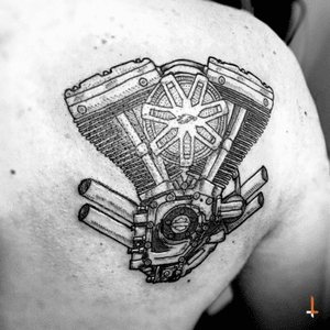Nº131 BLOCKHEAD #tattoo #vtwin #engine #hd #harleydavidson #motorcycle #blockhead #bigboar #highoutput #screamingeagle #bylazlodasilva