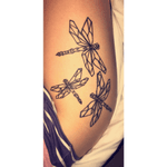 Geometric Dragonflies on my thigh. 