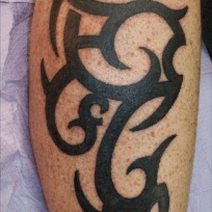My first tattoo. I designed this, my kids initials are hidden in the design in the order of their birth.                               