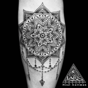 Tattoo by Lark Tattoo artist Neal Aultman. #tattoo #mandalatattoo#mandala #blackwork #blackworktattoo #blackworkerssubmission #tattoos #tat #tats #tatts #tatted #tattedup #tattoist #tattooed #tattoooftheday #inked #inkedup #ink #tattoooftheday #amazingink #bodyart #tattooig #tattoosofinstagram #instatats #larktattoo #larktattoos #larktattoowestbury #westbury