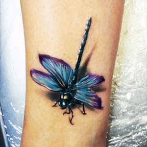 I love dragonflies.  I really like the 3D effect of this particular one.  Also love the colors.  Purple is my fave!