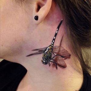 I want this dragonfly sitting on a bluejay feather in honor of my dad that passed away four years ago.#megandreamtattoo #inmemory #memorialtattoo #dragonfly