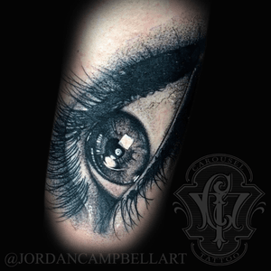 Realistic eye above wrist. Follow my instagram account @jordancampbellart