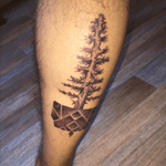 First tattoo in September 2015. Really nice dotwork by Archi at "La Peau Encree" in Nancy (France) #Dotwork #dotworkart #tree #calf #pointillisme #blackwork 