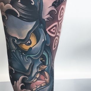 Blue hanya #hanya #hannya #japanese #irezumi #fingerwaves #tattoodo #wearesorrymom
